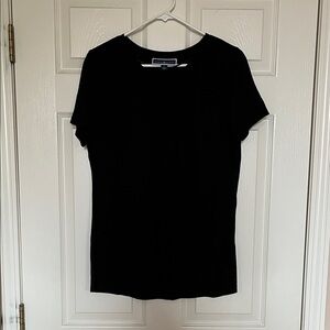 Karen Scott Women's Short Sleeve Pin-Tucked Top - Black - Small